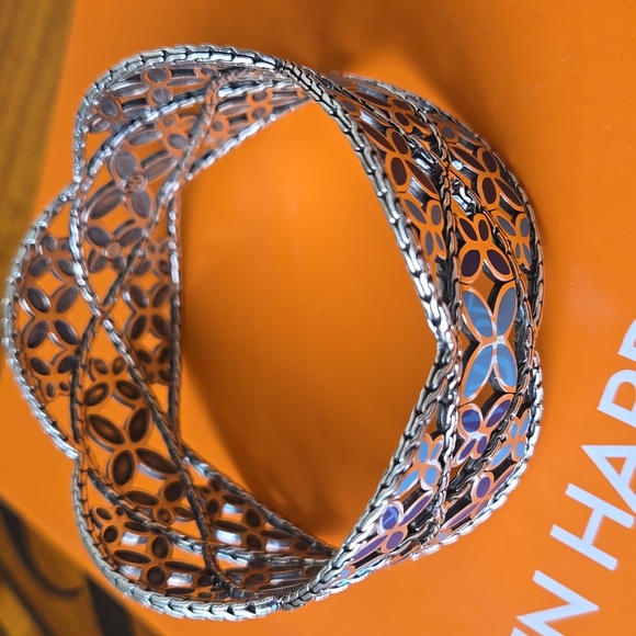 John Hardy Silver 925 Classic Chain Bangle Bracelet - Picture 3 of 5